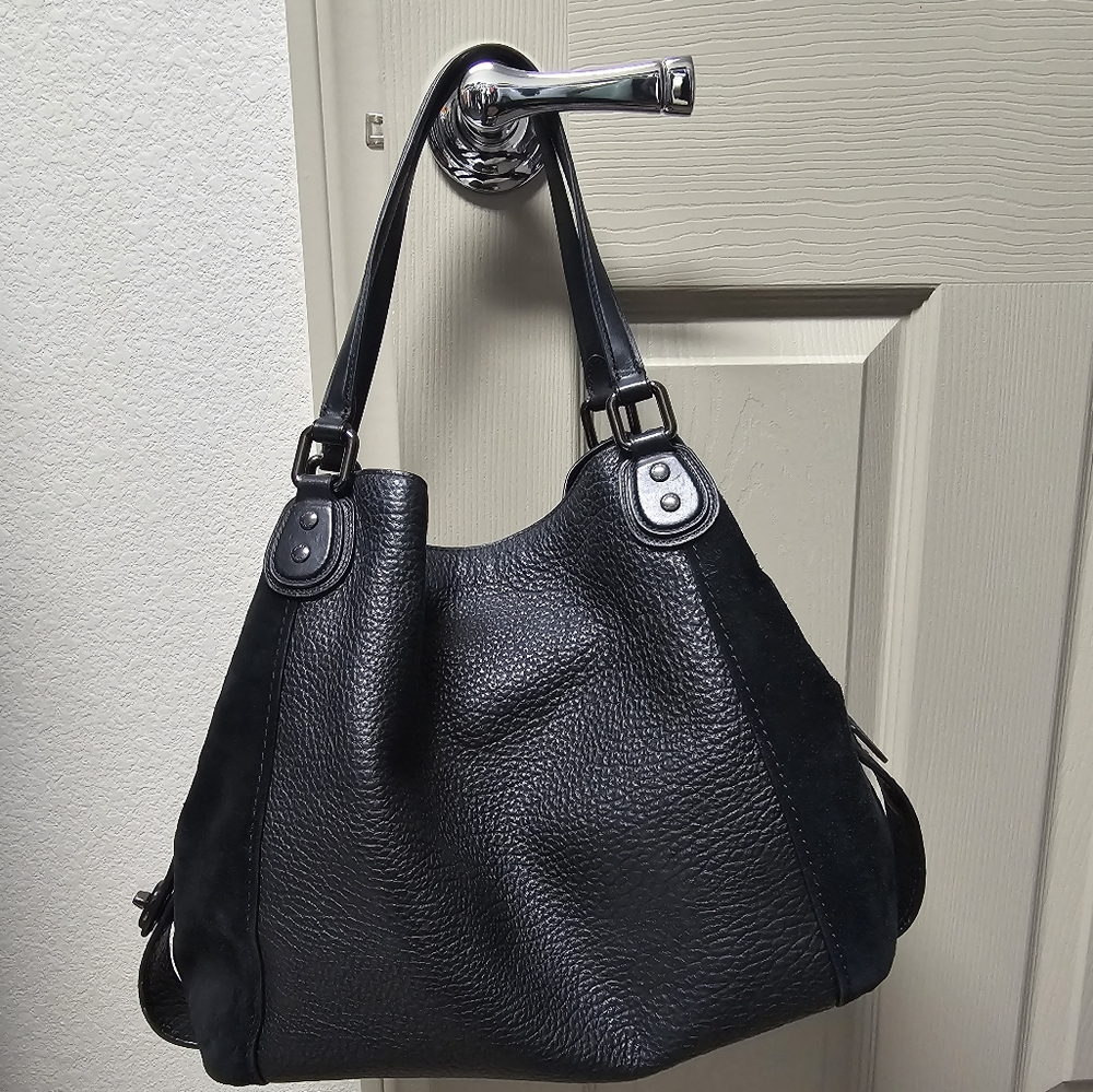 Coach Satchel Pebbled Leather